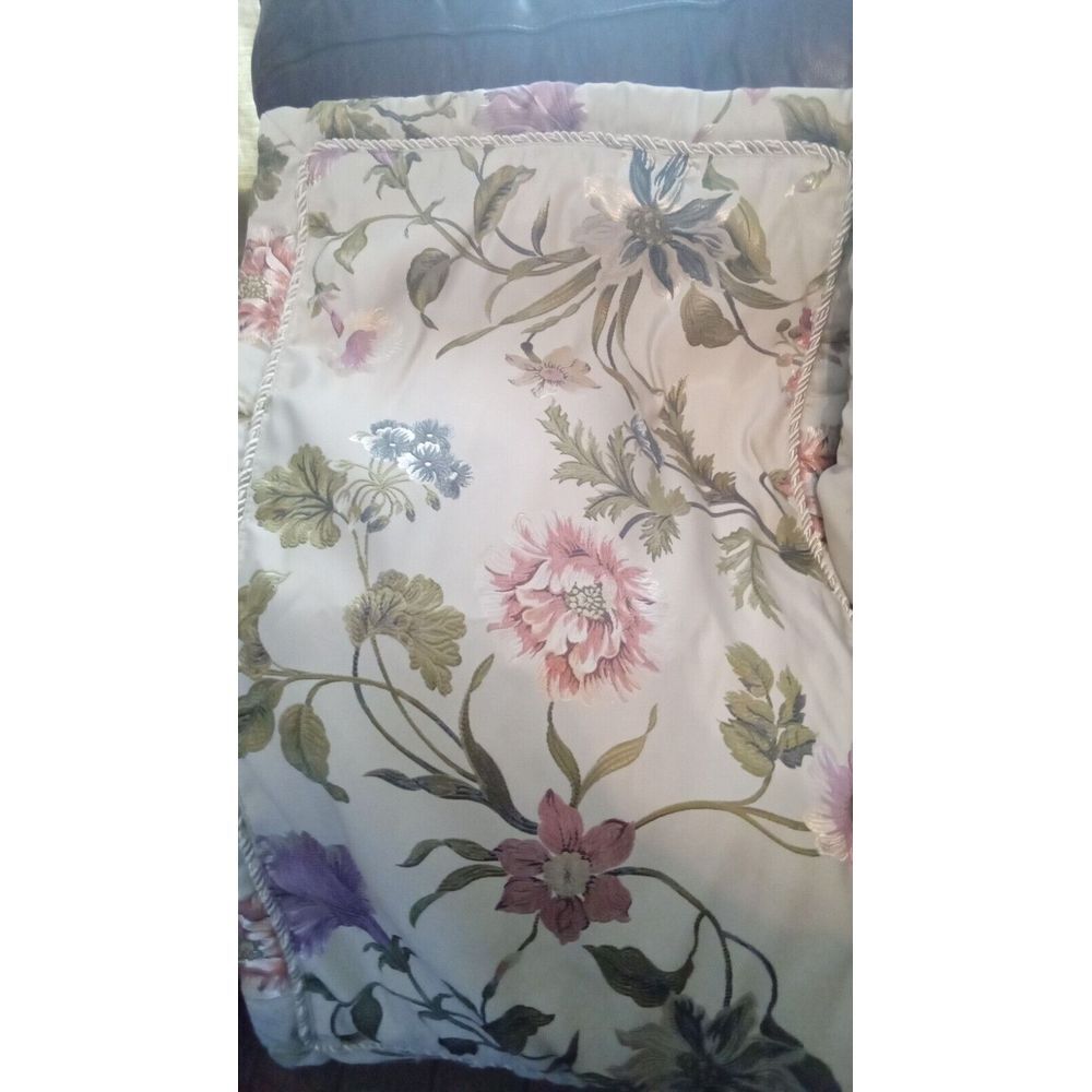 Croscill Throw Pillow Floral Embroidered Accent Pillow Decorative 17x17